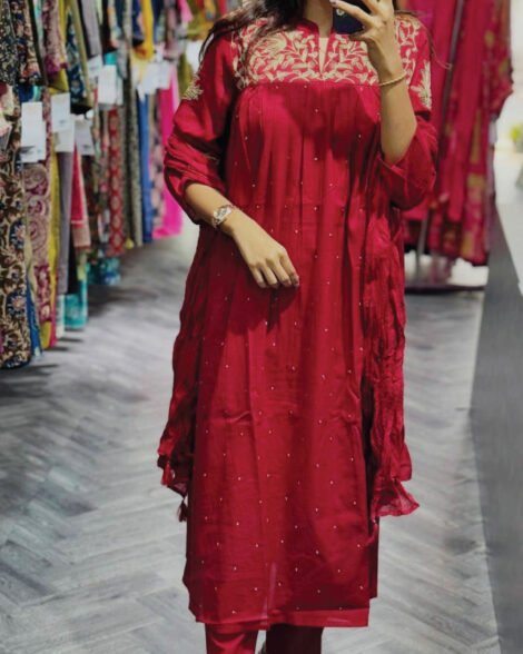 Buy Indian shalwar in Qatar – Affordable embroidered cotton suit ready to ship
