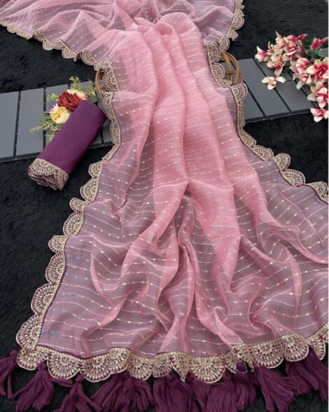 Buy women dresses online in Qatar – Party wear saree six color options
