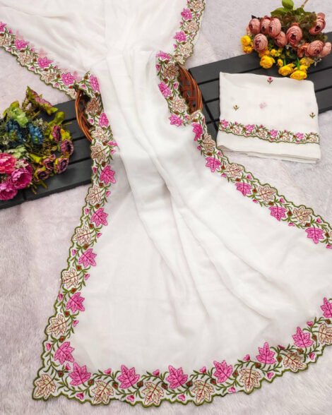 Buy women dresses online in Qatar – Luxury embroidery pattern close-up